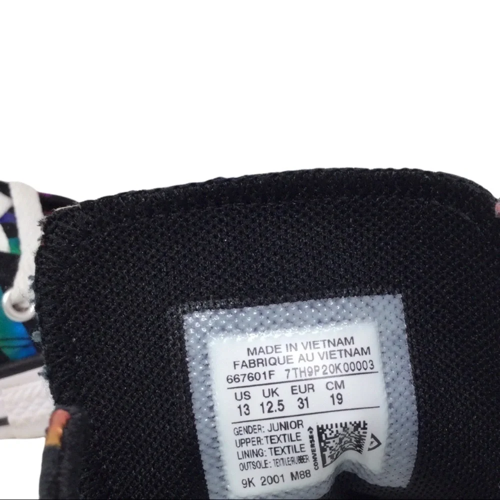 Converse Chuck Taylor AllStar Can't Be Tame Rainbow Zebra Stripe High Tops